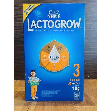 Jual Nestle Lactogrow 3 Susu Pertumbuhan 1 3 Tahun Box 1000g Shopee