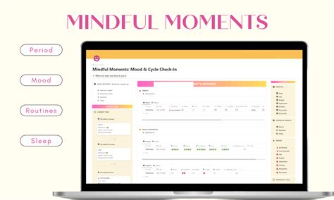 Mindful Moments Mood Period Check In For 7 By Anica Kurzbach