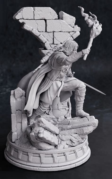 Lotr Aragorn 3d Figure Stl 3d Model 3d Printable File 3d Printing Model