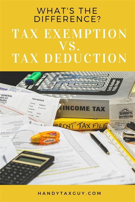 Tax Exemption Vs Tax Deduction Whats The Difference Tax Exemption Tax Deductions Tax