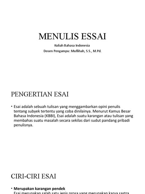 menulis esai