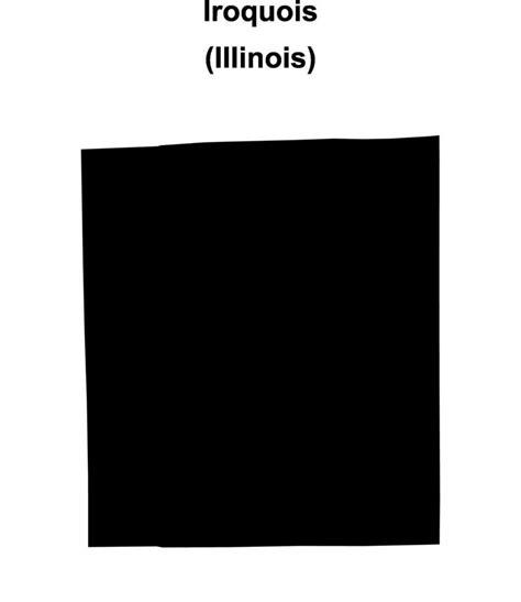 Iroquois County, Illinois blank outline map 46720744 Vector Art at Vecteezy