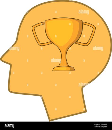 Winner Cup In Human Head Icon Cartoon Style Stock Vector Image And Art