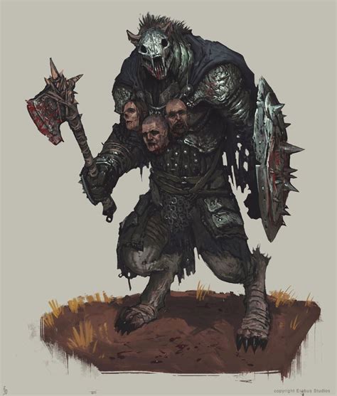 Artstation Gnoll Warrior Edward Delandre Fantasy Monster Fantasy