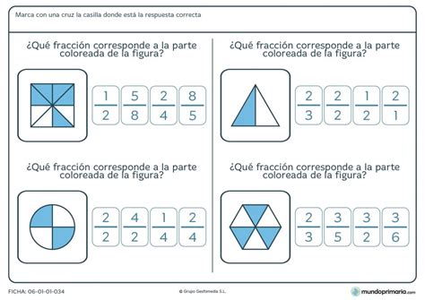 Ficha De Relacionar La Parte Coloreada Con Una Fracci N Para Primaria