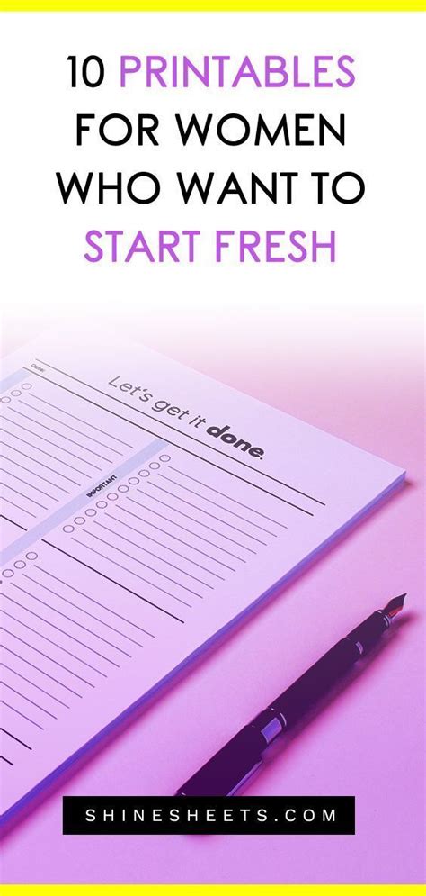 10 Printable Tools That Help You Start A New Life Artofit