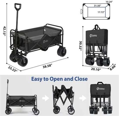 Sekey Heavy Duty Foldable Wagon With 330lbs Weight Capacity