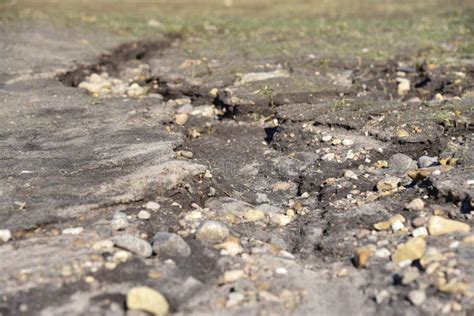 Soil Erosion in a Farm Field after Snow and Water Melt in Spring Stock ...