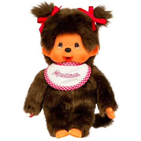 Monchhichi Fille Bavoir Rose Blanc Cm Bandai