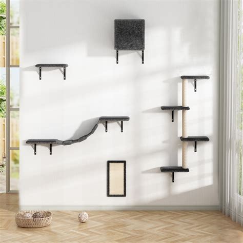 Spaco Set Of Cat Wall Shelves And Perches Sleeping Playing Lounging