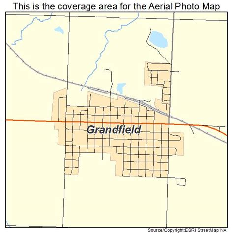 Aerial Photography Map of Grandfield, OK Oklahoma