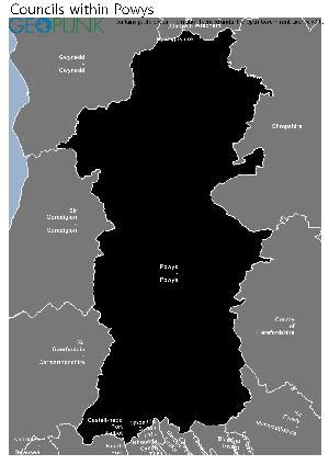 Map and Details for Powys County Council Local Authority