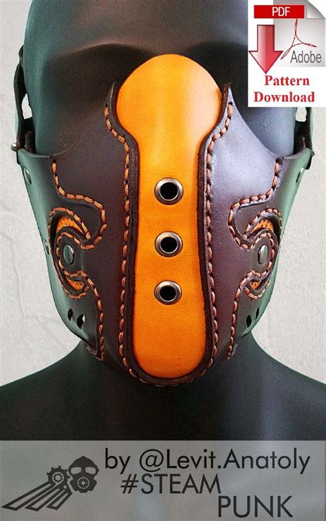 Pattern Pdf Leather Steampunk Mask Etsy