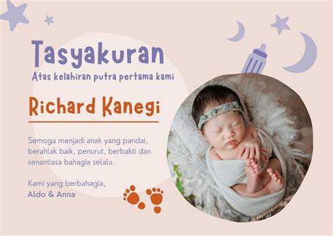 Free Tasyakuran Canva Template Templates Canvas Free