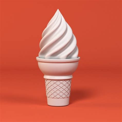 3d Ice Cream Cone Model The Happy Toolbox