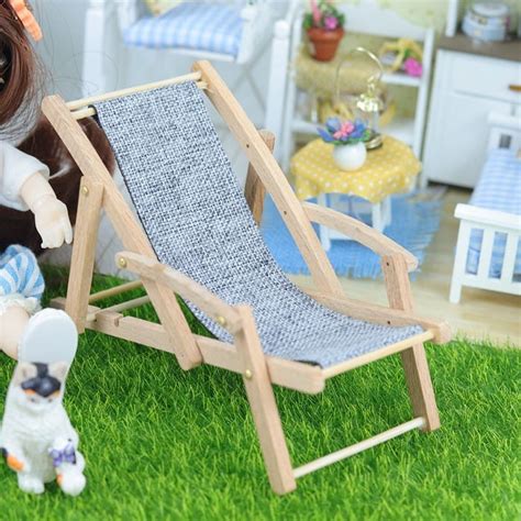 Mini Beach Chair Model Micro Landscape Miniature Beach Chair Doll House