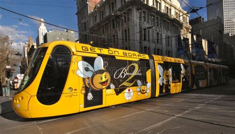 Yarra Trams The Bumblebee Tram Brightly Designed Articulated Public