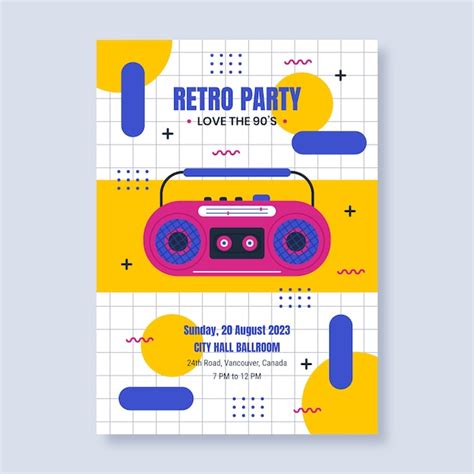 Free Vector Hand Drawn Grid Poster Template