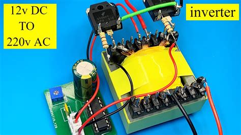 How To Make Simple Inverter 12DC To 220AC 2 Transistor G40N60