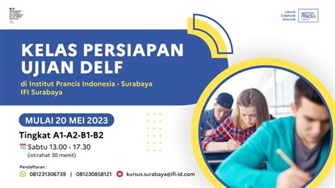 Kelas Persiapan ujian DELF IFI Surabaya Institut français Indonésie