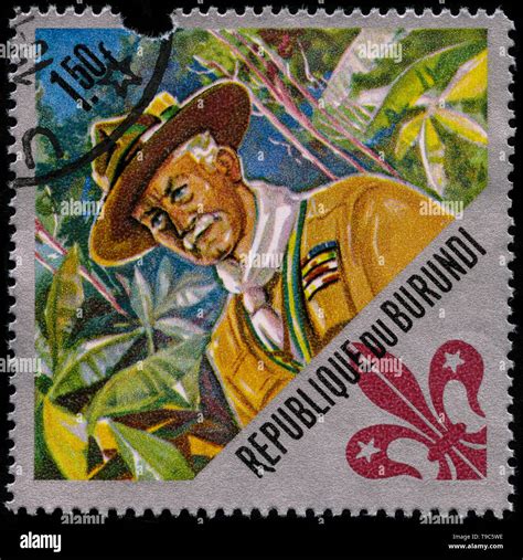 Postage Stamp From Burundi In The 60th Anniv Of Boy Scouts Series