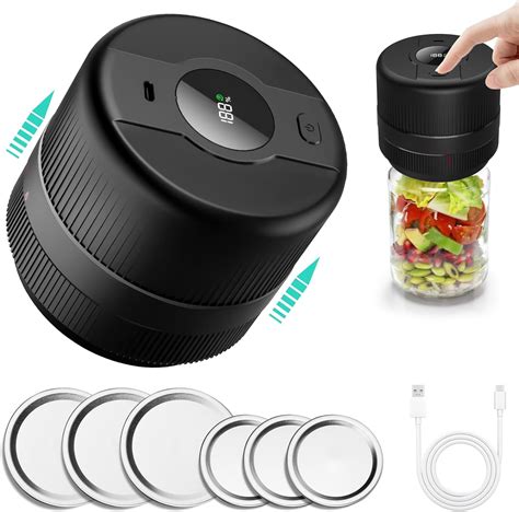 Amazon UHdod Electric Mason Jar Vacuum Sealer Kit Cordless Vacuum