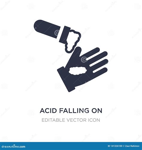 Acid Falling On Hand Icon On White Background Simple Element