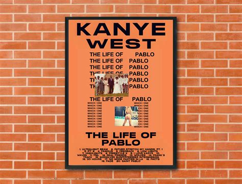 Music Poster Plakat Muzyczny Plakat Kanye West The Life Of Pablo