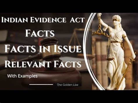 Facts Facts In Issue Relevant Facts Indian Evidence Act