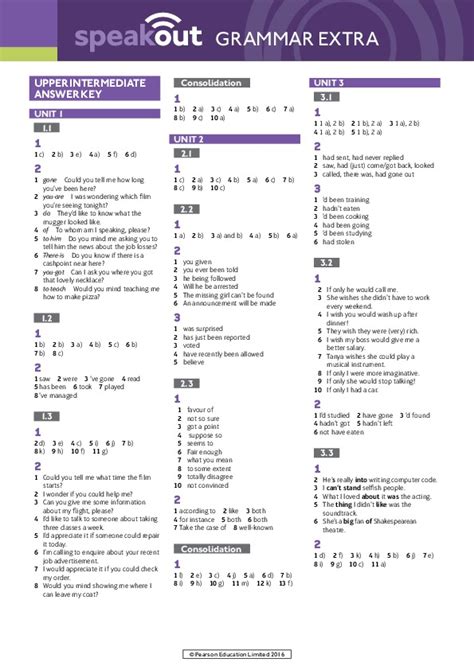 Speakout Grammar Extra Upper Intermediate Answer Key Pdfcoffee