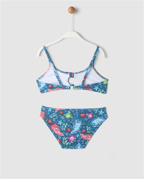 Bikini de niña con amebas y tortugas B con B Moda El Corte Inglés
