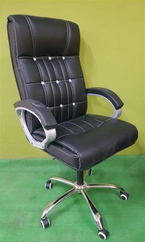 High Back Black Leather Revolving Office Chair At Rs In Indore