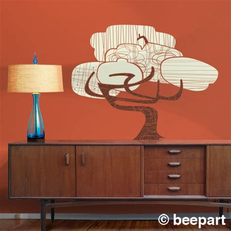 Mid Century Modern Wall Decal - Etsy