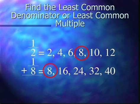 Fraction Ix Least Common Multiple Least Common Denominator Ppt Download