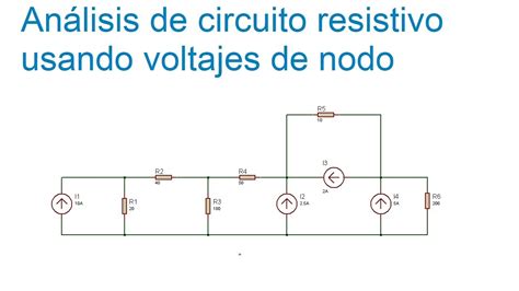 An Lisis De Circuito Resistivo Mediante Voltaje De Nodos Youtube