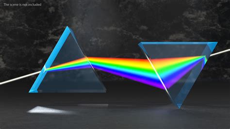 Inverted Prisms Light Spectrum Recombination D Model Ds Blend