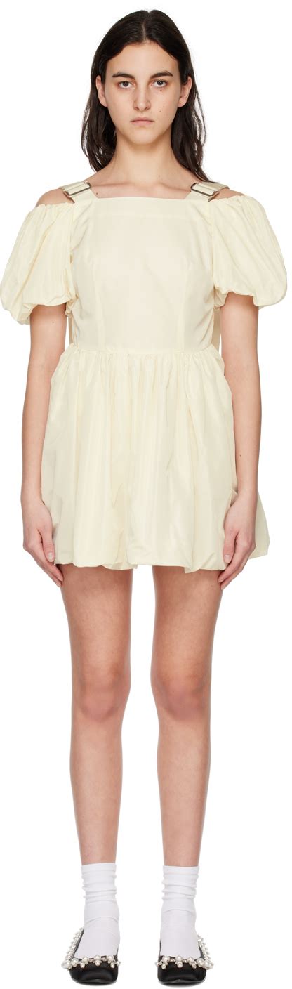 Simone Rocha Off White Slider Minidress Simone Rocha