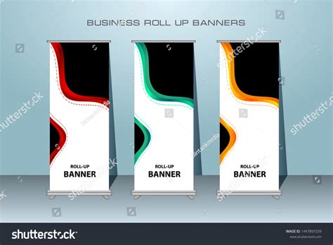 Vertical Banner Design Signboard Advertising Brochure Stock Vector ...