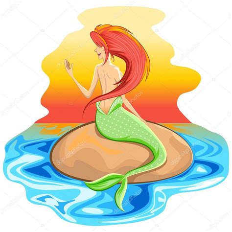 Mermaid Siren Mythological Creature — Stock Vector © brancaescova #34541765