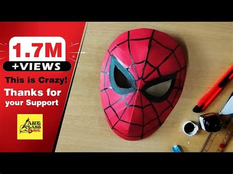 How To Make Spiderman Mask Easy Mask Making Youtube