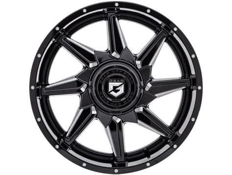 Gear Off Road Milled Gloss Black Wrath Wheel Gra Bm Realtruck