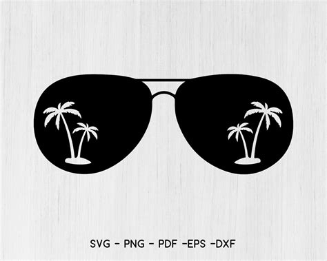 Sunglasses With Palm Trees Svg Beach Summer Svg Svg Files Instant