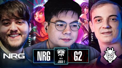 G2 x NRG Jogo 1 MD3 Worlds 2023 Fase Suíça DIA 8 YouTube