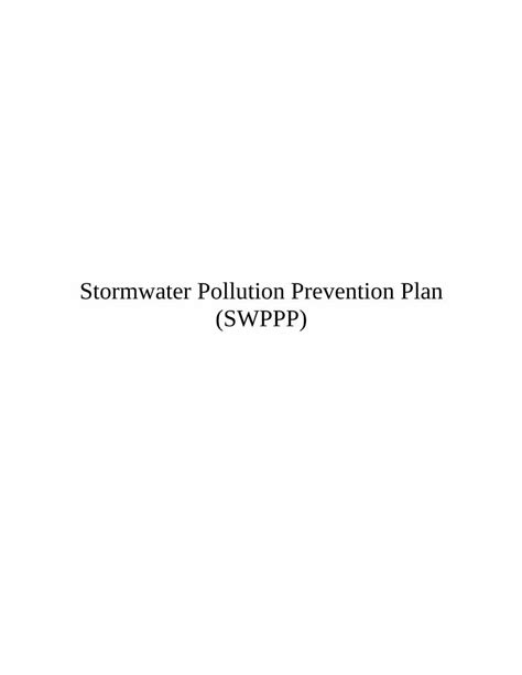 Pdf Stormwater Pollution Prevention Plan Swppp · 2017 07 18