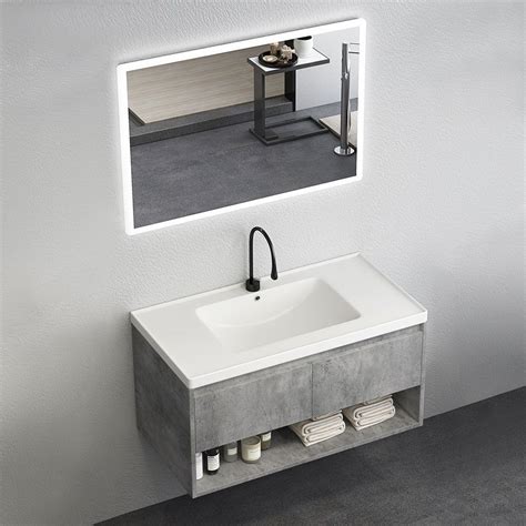 Modern 36 Floating Wall Mount Single Bathroom Vanity Set At Madeline