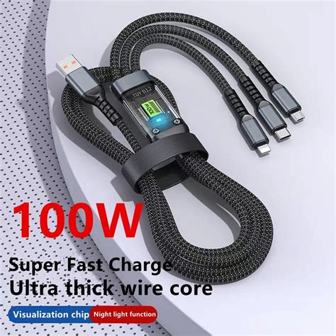 W In Super Charging Cable A Micro Usb Type C Fast