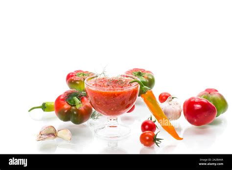 Homemade Hot Adjika From Tomatoes Hot And Sweet Peppers With Spices Stock Photo Alamy