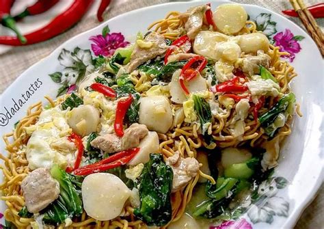 Resep Yee Mee Kantonis Mie Telor Siram Oleh Dada Cookpad