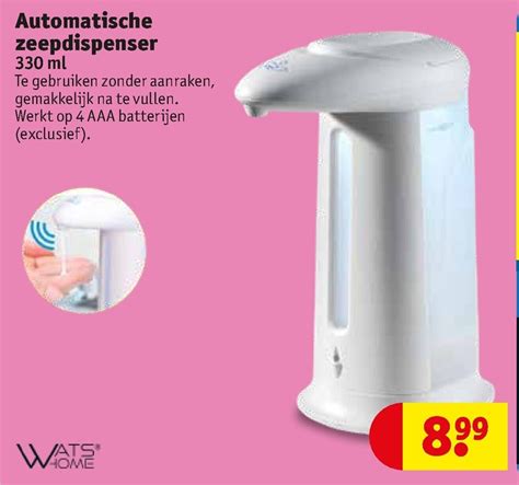 WatsHome Automatische Zeepdispenser 330ml Aanbieding Bij Kruidvat