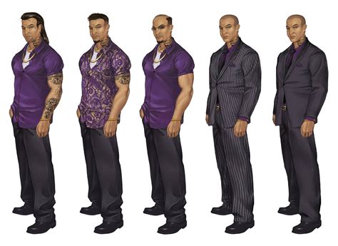 Image Johnny Gat Concept Art Saints Row 2 Five Alternate Outfits